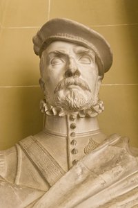 Hernan Cortes（石膏）肖像半身像的副本