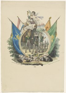 Vrijwillige Jagers der Leidse Hogeschool 奖章，1830 年 作者 米歇尔·穆罗