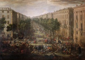 观看Cours Belsunce，马赛，在1720年，1721年的瘟疫期间