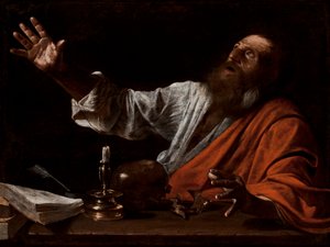 The Vision of Saint Jerome, first half of the 17th century (oil on canvas) 作者 米开朗基罗（卡拉瓦乔的追随者）