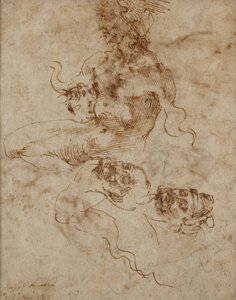 类似于特雷顿的人物，约1490-1560年 作者 米开朗基罗（Michelangelo Buonarroti）