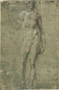 巴克斯（正面）；建筑素描（背面） 作者 米开朗基罗（Michelangelo Buonarroti）