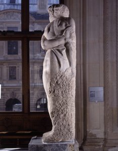 俘虏，被称为 "叛逆的奴隶"。 作者 米开朗基罗（Michelangelo Buonarroti）