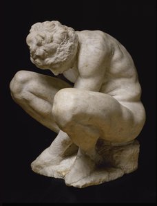 蹲下的男孩，1530年至1534年之间。 作者 米开朗基罗（Michelangelo Buonarroti）