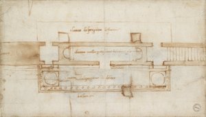遗物室的设计，约1490-1560年 作者 米开朗基罗（Michelangelo Buonarroti）