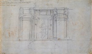 美第奇陵墓之一的设计，16世纪初 作者 米开朗基罗（Michelangelo Buonarroti）
