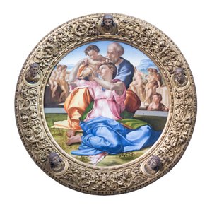 圣家族与年轻的施洗约翰，被称为 "多尼东多" 作者 米开朗基罗（Michelangelo Buonarroti）