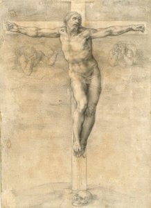 与两个天使被钉十字架 作者 米开朗基罗（Michelangelo Buonarroti）