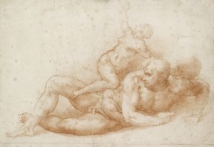 参孙和大利拉（白纸上的红色粉笔） 作者 米开朗基罗（Michelangelo Buonarroti）