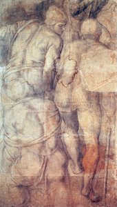 米开朗基罗（1475-1564）创作的《士兵》，是梵蒂冈宫内保罗教堂圣彼得受难壁画的预备漫画（底画）。 作者 米开朗基罗（Michelangelo Buonarroti）