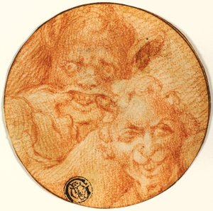 两个魔鬼 作者 米开朗基罗（Michelangelo Buonarroti）