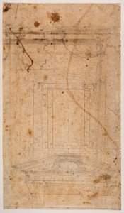 壁墓和部分教堂平面图 作者 米开朗基罗（Michelangelo Buonarroti）