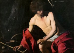 施洗者圣约翰，约 1605 年（布面油画） 作者 米开朗基罗·梅里西·达·卡拉瓦乔