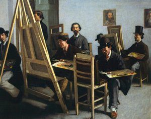米歇尔·卡马拉诺绘画学院，约 1865 年 作者 米歇尔·坎马拉诺（Michele Cammarano）