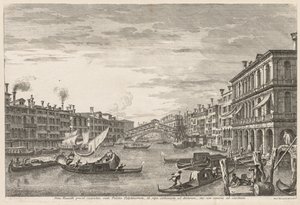 威尼斯景色：里亚托（Rialto），1741年。 作者 米歇尔·玛丽埃斯基（Michele Marieschi）