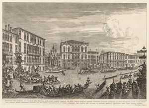 威尼斯景色：帆船赛，1741年。 作者 米歇尔·玛丽埃斯基（Michele Marieschi）