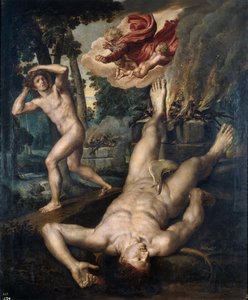 亚伯之死--Michiel Coxcie（Coxie、Coxien、De Coxien、Coxius、Van Coxcie）（1499-1592）的作品，1539年后--木板油画