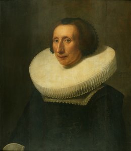 一位女士的肖像，58 岁 作者 米歇尔·詹斯（Michiel Jansz）。范·米耶维德