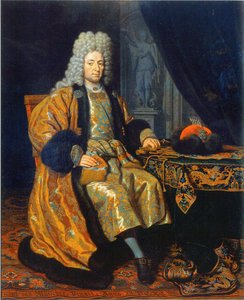 弗朗索瓦·莱福特肖像1656-1699，1698年 作者 米歇尔·范·穆瑟（Michiel van Musscher）