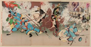 1894年9月，抗日战争在平壤举行的大战