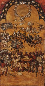 征服墨西哥，第二板块，约1696-1715（木板画）