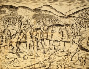 Alcacer Quibir 战役或 Ksar El-Kebir 战役，对阵葡萄牙人，8 月 4 日 作者 米格尔·雷唐·德·安德拉达