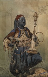 努比亚与水管，1862年 作者 Zichy的Mihaly