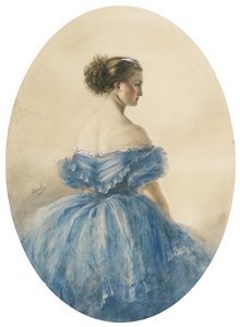 Anna zu Sayn-Wittgenstein公主的画像 作者 Zichy的Mihaly
