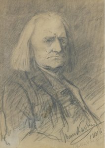 弗朗茨·李斯特（Franz Liszt）肖像1811-1886，1886年 作者 米哈利·蒙卡西