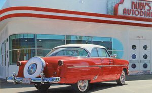 鲁比的餐厅（亚麻布油画）