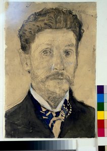 Autoportrait - Oeuvre de Mikhail Alexandrovich Vrubel (Vroubel) (1856-1910) 作者 米哈伊尔·亚历山德罗维奇·弗鲁贝尔
