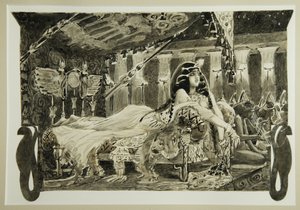 埃及艳后在床上，1899年 作者 米哈伊尔·亚历山德罗维奇·弗鲁贝尔