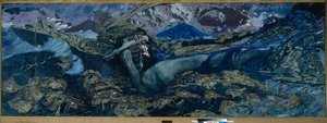 恶魔铸造，1902年 作者 米哈伊尔·亚历山德罗维奇·弗鲁贝尔