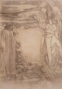 A. Pushkin的诗歌《先知》插图，1905年 作者 米哈伊尔·亚历山德罗维奇·弗鲁贝尔