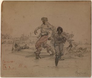 亚历山大·普希金（1881）的诗《强盗兄弟》插图 作者 米哈伊尔·亚历山德罗维奇·弗鲁贝尔