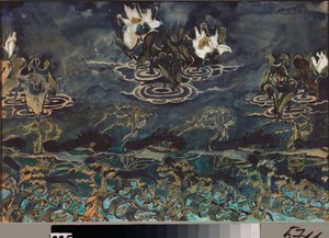 睡莲 - Mikhail Alexandrovich Vrubel (Vroubel)（1856-1910 年）的作品，纸上水彩和水粉画，19-20 世纪俄罗斯艺术，新艺术风格 - 莫斯科国立博物馆 Abramtsevo Estate 作者 米哈伊尔·亚历山德罗维奇·弗鲁贝尔