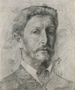 1904-1905年的自画像 作者 米哈伊尔·亚历山德罗维奇·弗鲁贝尔