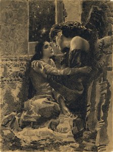 塔玛拉和恶魔。米哈伊尔·莱蒙托夫（Mikhail Lermontov），1890-1891年的诗《恶魔》插图