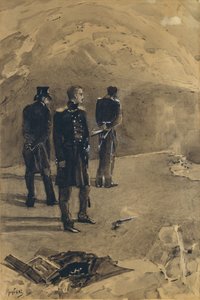 Pechorin和Grushnitsky的决斗。米哈伊尔·莱蒙托夫的小说《我们时代的英雄》插图，1891年 作者 米哈伊尔·亚历山德罗维奇·弗鲁贝尔