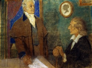 J. W. von Goethe and F. Schiller in Weimar)