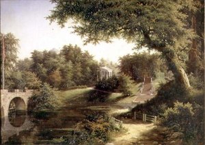 巴甫洛夫斯克花园中的风景（布面油画