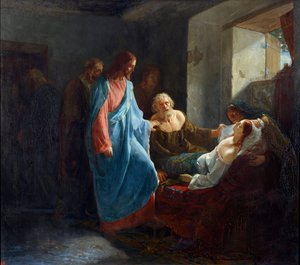 睚眦女儿的复活》，米哈伊尔-米哈伊洛维奇-泽连斯基（1843-1882 年后） 作者 米哈伊尔·米哈伊尔·米哈伊洛维奇·泽连斯基