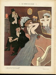 Miklos Vadasz（1884-1927 年）在《Le Rire》上的插图，07/03/08 - 租赁合同 - 卖淫，内部建筑