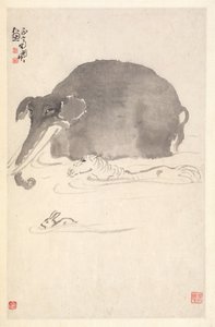 大象，马和野兔，1788年。