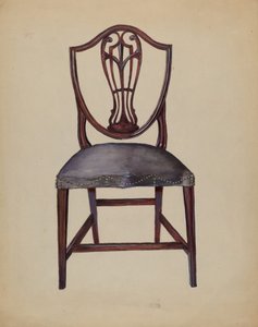 椅子，约 1936 年（纸上水彩和水粉画）