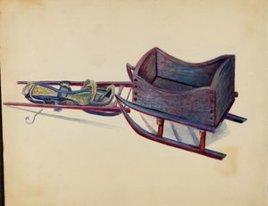 玩具雪橇，约1936年。