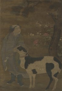 一个贵族男孩和他的山羊