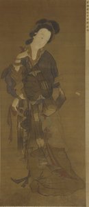 一个女人和一只蝴蝶，16-17世纪