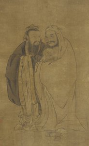 孔子和佛陀乞讨麒麟