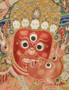 帝国刺绣丝绸唐卡细部 作者 明代中文学校